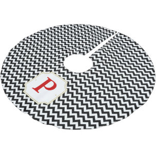Chevron Tree Skirt - Black