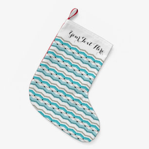 Chevron Turquoise Christmas Stockings