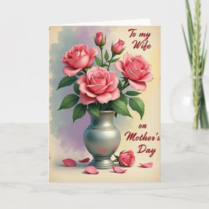 Chevron Watercolor Bloom Card