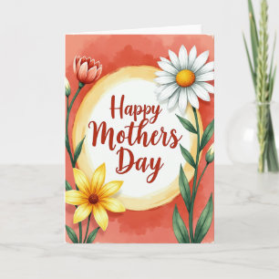Chevron Watercolor Mom Card