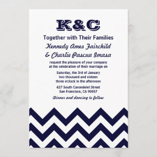 Chevron Wedding Invitations