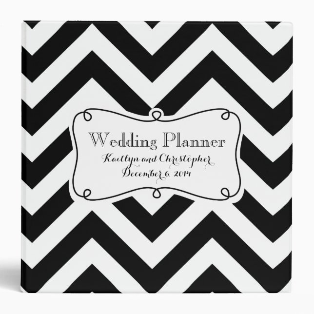 Chevron Wedding Planner Binder (Front)