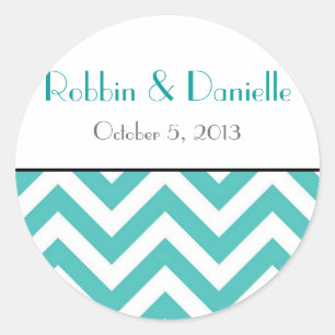 Chevron Wedding Sticker