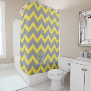 Chevron yellow grey pattern lines stripes Monogram