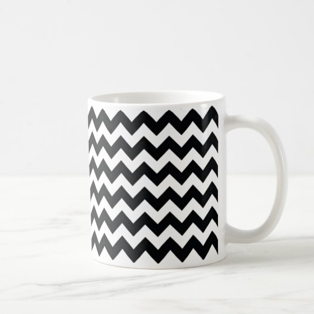 Chevron Zig Zag Black/White Mug (Right)
