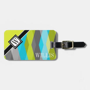 Chevron Zig Zag Monogram Luggage Tag