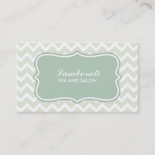 Chevron Zig Zag Pattern Elegant Makeup Artist Business Card
