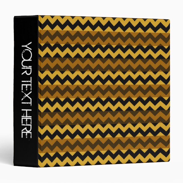 Chevron Zigzag Custom Monogram Binder (Front/Spine)