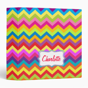 Chevron zigzag nom coloré dossier classeur