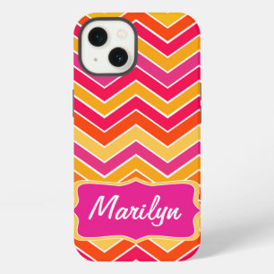 Chevron zigzag pattern colourful pink ipad case
