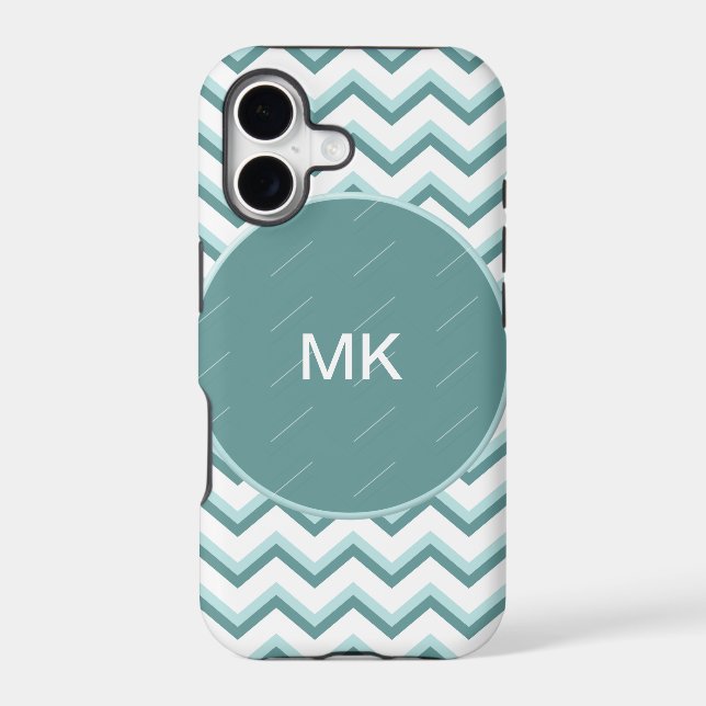 Chevron ZigZag Pattern in Mint Green (Back)