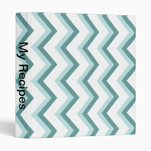 Chevron ZigZag Pattern in Mint Green Binder