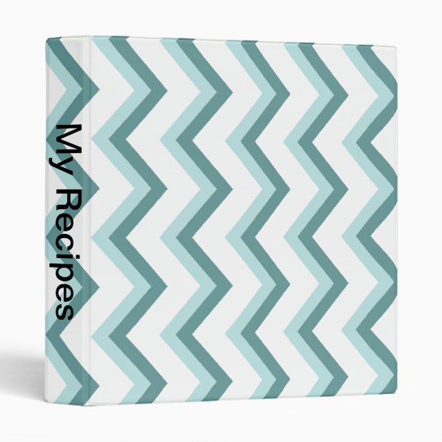 Chevron ZigZag Pattern in Mint Green Binder (Front/Spine)