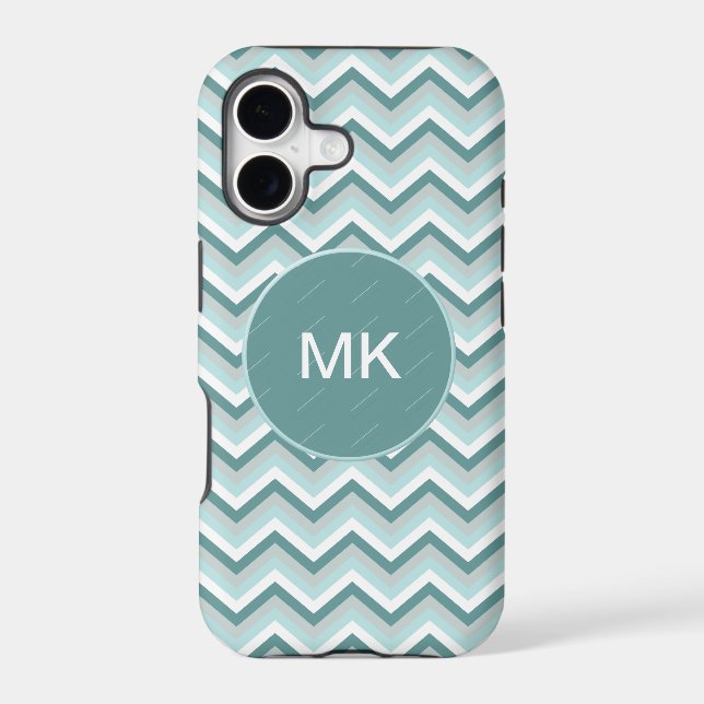 Chevron ZigZag Pattern in Mint Green  - Customized (Back)