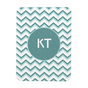 Chevron ZigZag Pattern in Mint Green Magnet