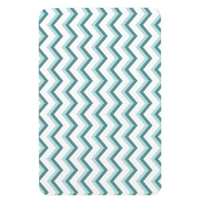 Chevron ZigZag Pattern in Mint Green Magnet (Vertical)
