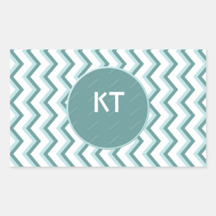 Chevron ZigZag Pattern in Mint Green Sticker