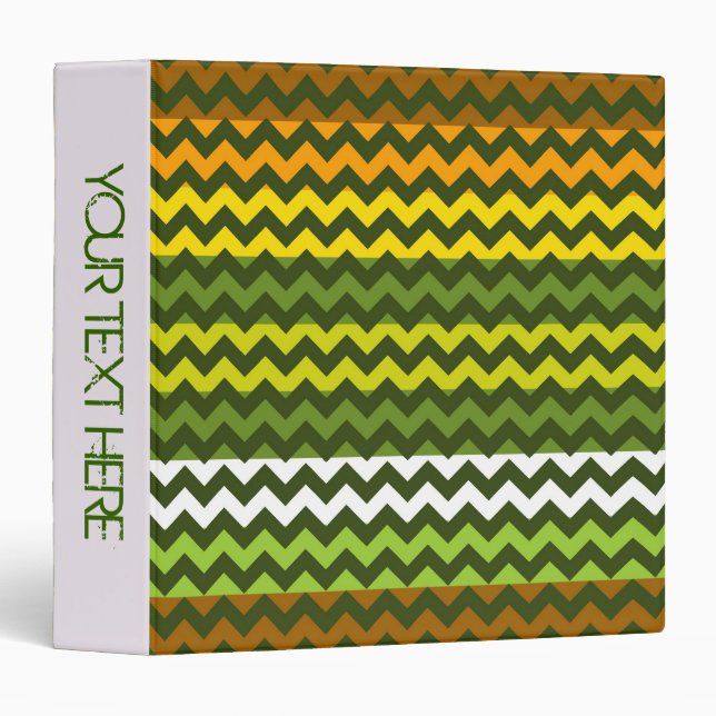 Chevron Zigzag Personalized Binder (Front/Spine)