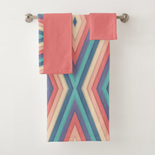 Chevron Zigzag Stripes Seamless Pattern Bath Towel Set