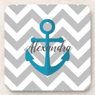 Chevrons and Anchor Coaster