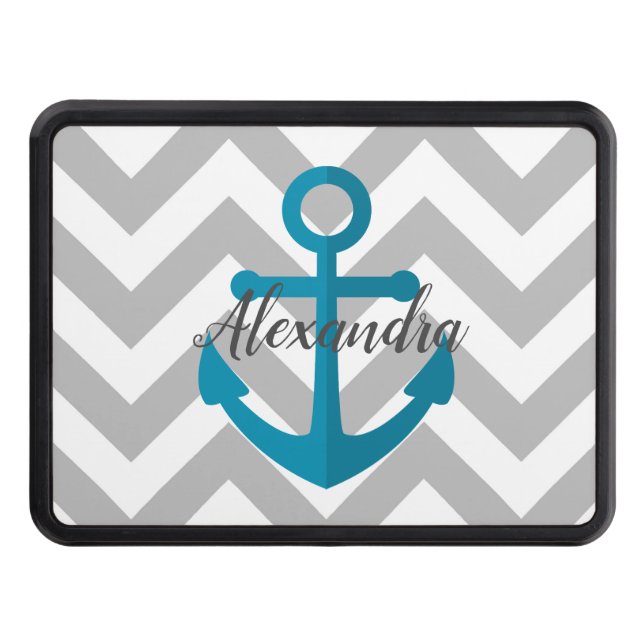 Chevrons and Anchor Trailer Hitch Cover (Front)