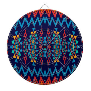 Chevrons and rhombus abstract design dartboard