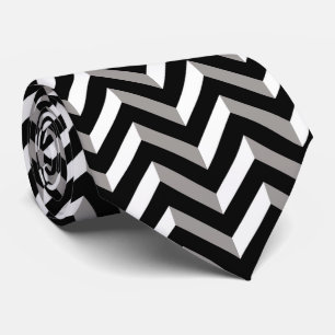 Chevrons Geometric Optical Illusion Tie