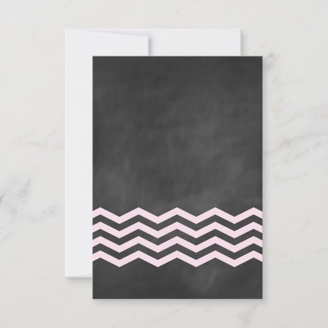 Chevrons on Chalk RSVP Card (Front)