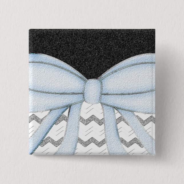 Chevrons Pattern Shower Party Office Destiny 2 Inch Square Button (Front)