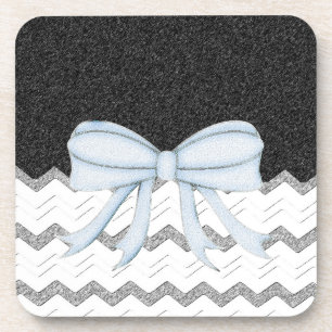 Chevrons Pattern Shower Party Office Destiny Coaster