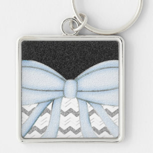 Chevrons Pattern Shower Party Office Destiny Keychain