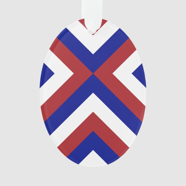 Chevrons rouge, blanc et bleu (devant)