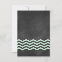 Chevrons sur Chalkboard RSVP en menthe