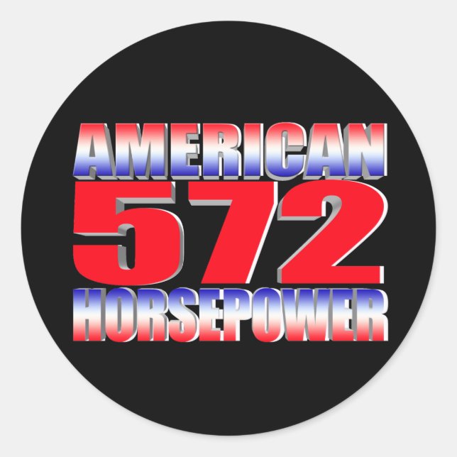 Chevy 572 Big Block Classic Round Sticker (Front)