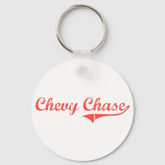 Chevy Chase Maryland Classic Design Keychain (Front)