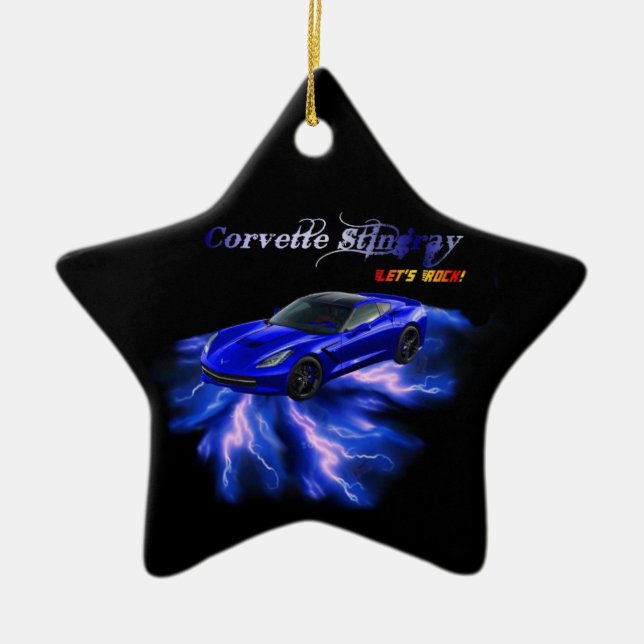 Chevy: Corvette Stingray 2013 Ceramic Ornament (Front)