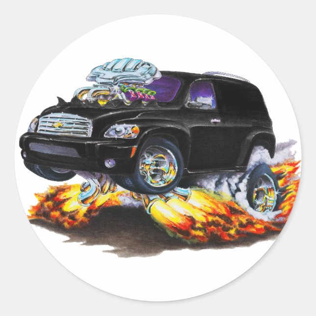 Chevy HHR Black Panel Truck Classic Round Sticker (Front)
