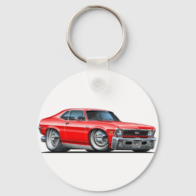 Chevy Nova Red Car Keychain (Front)