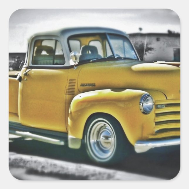 Chevy Pick Up Square Sticker (Front)