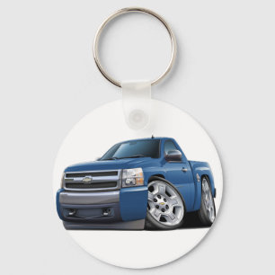 Chevy Silverado Blue Granite Truck Keychain