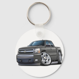 Chevy Silverado Grey Extended Cab Keychain
