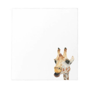 "Chew" Giraffe Watercolor Painting Notepad