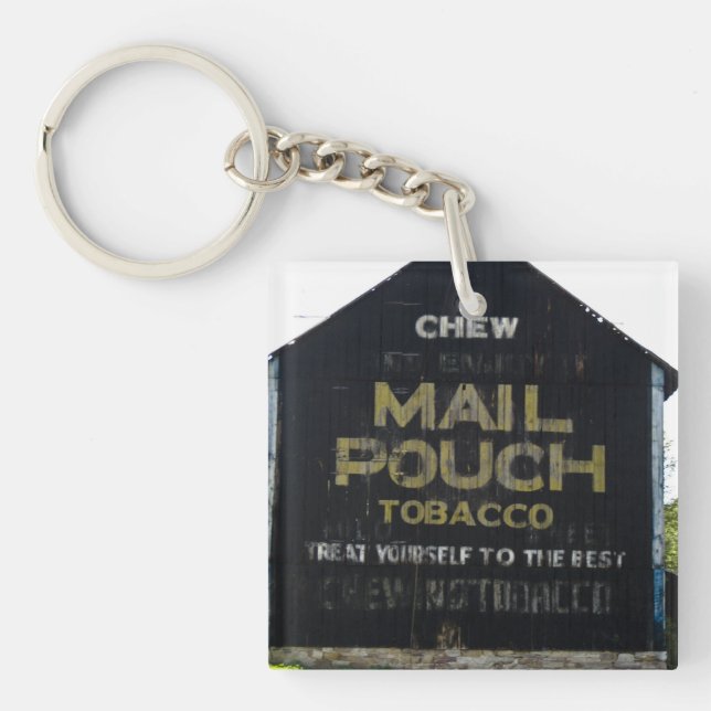 Chew Mail Pouch Tobacco Barn - Original Photo Keychain (Front)