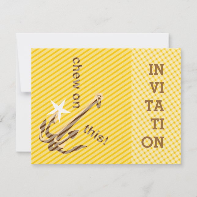 Chew on this Hook invitation (Front)
