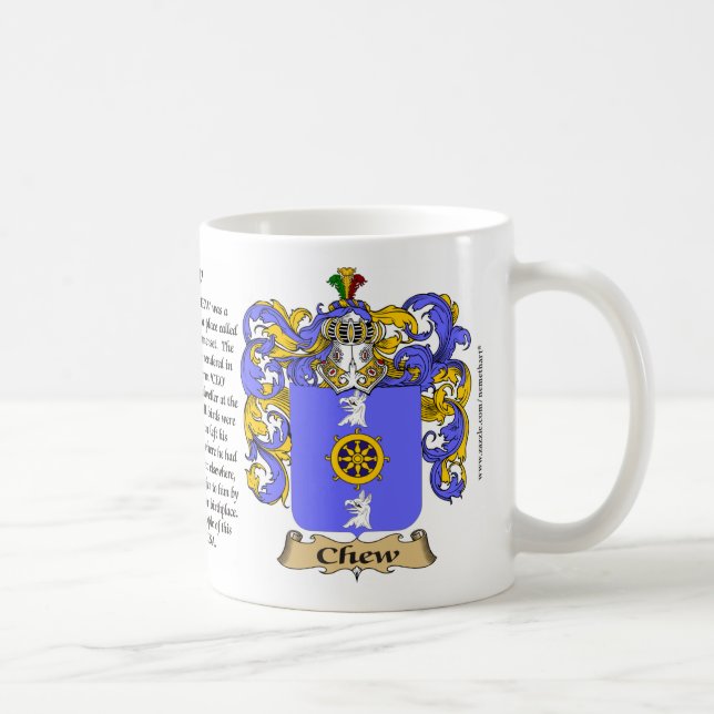 Chew, the Origin, the Meaning and the Crest Coffee Mug (Right)