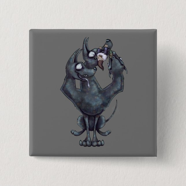 Chew Toy 2 Inch Square Button (Front)