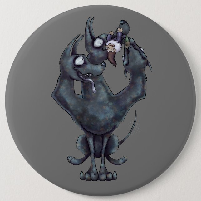 Chew Toy 6 Inch Round Button (Front)