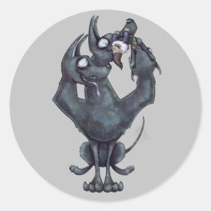 Chew Toy Classic Round Sticker