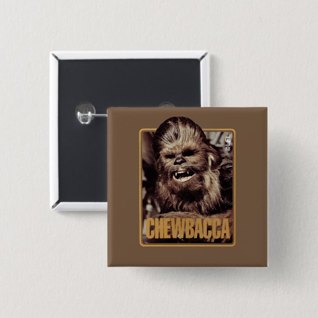 Chewbacca Badge 2 Inch Square Button (Front & Back)