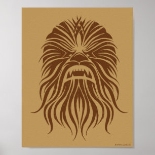 Chewbacca   Brown Tribal Poster